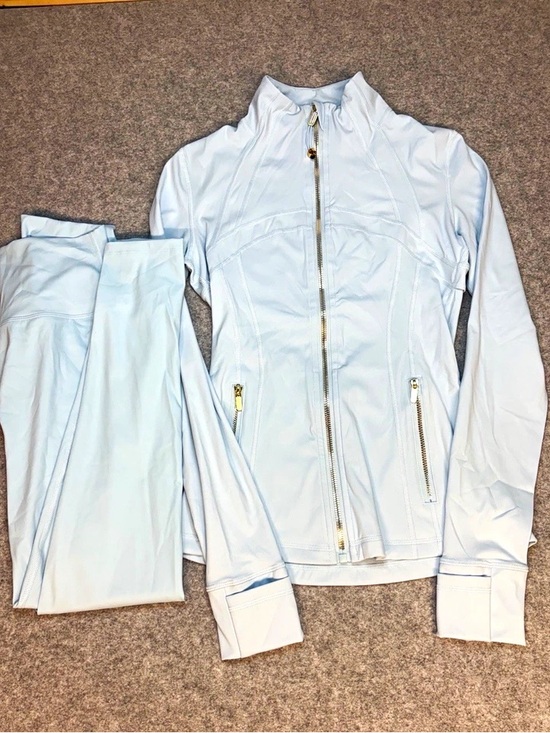 lululemon athletica Pants - lululemon athletica Light Blue Zip Jacket & Leggings Set